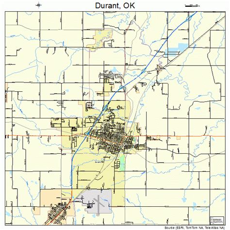 Durant Oklahoma Street Map 4022050