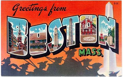 Greetings From Boston Massachusetts Custom Postcards Photo Postcards