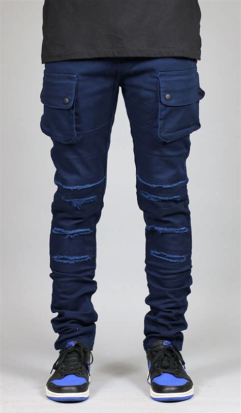 Cobalt Cargo Slim Tapered Pants Swag Outfits Cool Outfits Mens