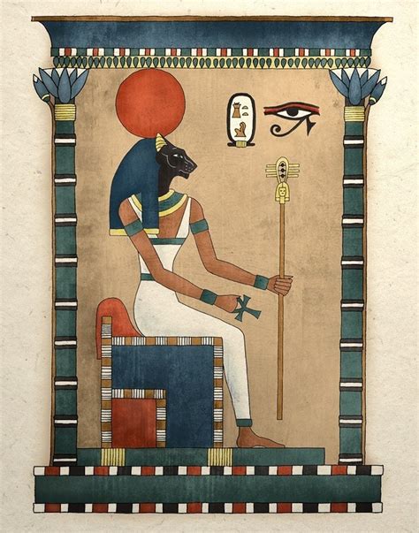 Ancient Egyptian Goddess Bastet Art Print By Tigerhouseart On Etsy