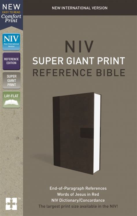 Niv Super Giant Print Reference Bible Imitation Leather 9780310445937
