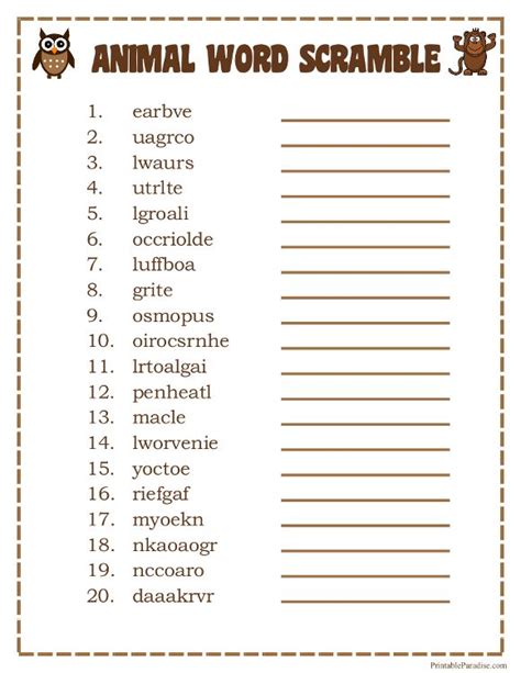 This list of fall word search puzzles is a great activity to do on a crisp fall day. 18 best images about Printable Word Scrambles on Pinterest ...