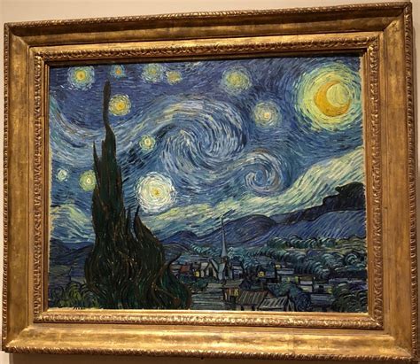 Vincent Van Gogh The Starry Night Saint Rémy Actual Painting In The
