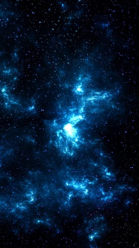 Wallpaper Space Galaxy Shine Stars Blue Dark Iphone 7 Wallpaper