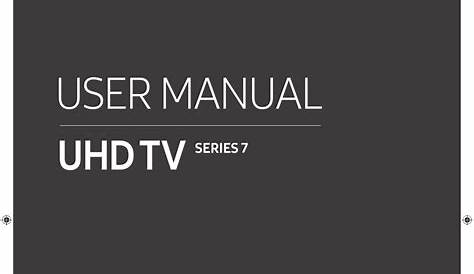 Samsung Smart TV 4K UHD 55 inch RU7200 User manual | Manualzz