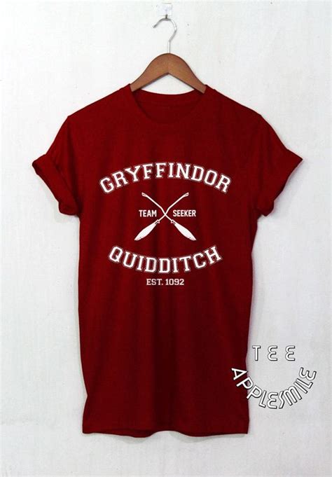 Gryffindor Quidditch Shirt Team T Shirt Harry Potter Clothing Tee