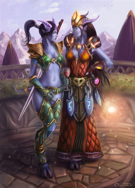 The Draenei Frennja And Hartera By Jorsch On DeviantArt