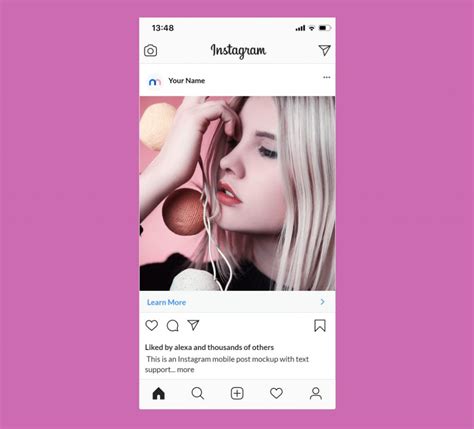 Fake Instagram Post Mockup Creator Slidesbase Instagram Profile Template Ad Design Logo