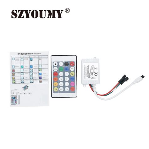 Szyoumy 24 Key Dc 5v Rf Remote Controller Ws2812b Ws2811 2811 Magic