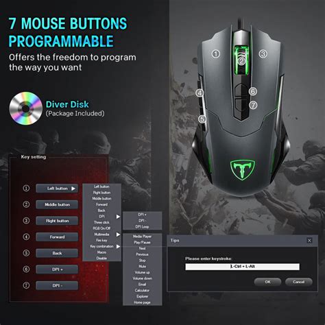 Pictek Souris Wired Gaming Rgb Clavier And Souris Yaratech 1