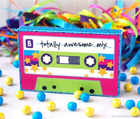 Free Printable Cassette Tape Box Artsy Fartsy Mama