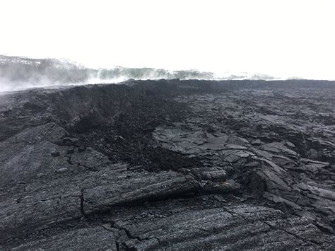 The Fissure 8 Lava Channel Remains Inactive And Continues To Cool The