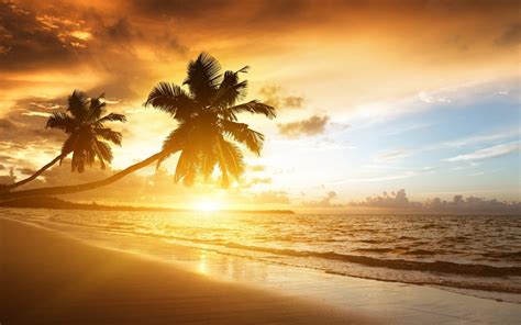 Sunset Beach Nature Wallpapers Top Free Sunset Beach Nature