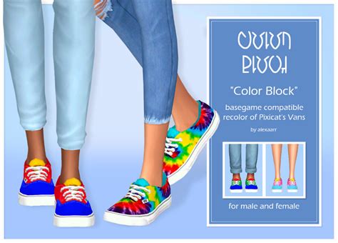 Color Block Vans Very Authentic Recolor Of Pixicats Vans For Your Colorful Needs 🌈 Mesh By