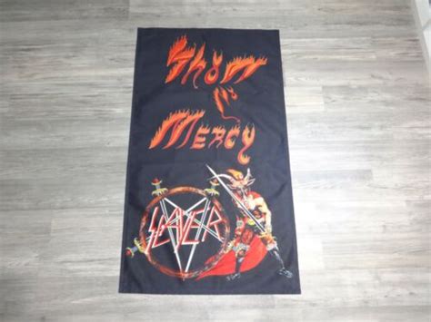 Slayer Flag Flagge Thrash Metal Angel Of Death Venom Show No Mercy Ebay