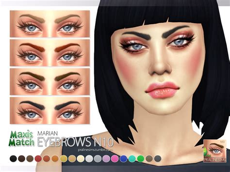 Pralinesims Maxis Match Eyebrow Pack N01