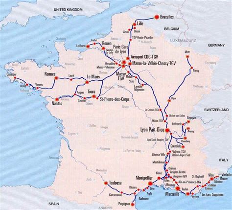 France Tgv Route Map Mobil Pribadi