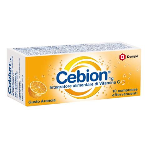 Cebion 1g Arancia Integratore Alimentare Vitamina C 10 Compresse