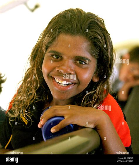 A Beautiful Smiling Young Aboriginal Girl Stock Photo 13282899 Alamy