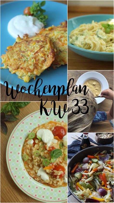 Wochenplan vorlage & tagesplaner vorlage: Wochenplan für die ganze Familie, KW 33 (2018) | Wochenplan essen, Rezepte, Essen