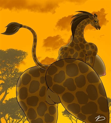 Rule 34 Anthro Ass Big Ass Big Breasts Breasts Female Furry Giraffe Looking At Viewer Looking