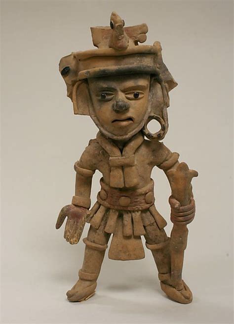 Ceramic Standing Warrior Figure Date 6th9th Century Geography Mexico