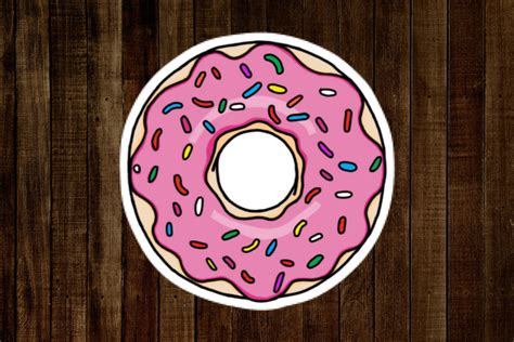 Donut Lover Sticker Cute Doughnut Food Decals For Laptops