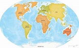 Vector map of world continents ~ Graphics ~ Creative Market