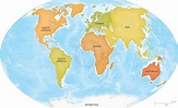 Map Of The World Continents Printable