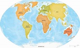 Map Of The World Continents Printable
