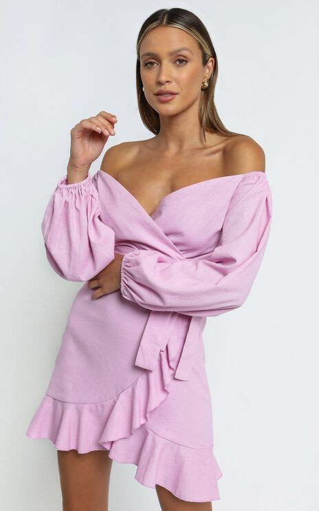 Cant Move On Off The Shoulder Mini Dress In Lilac Showpo Women