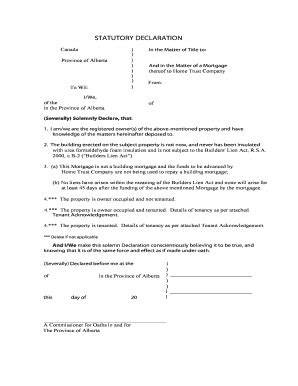 19 Printable Statutory Declaration Example Forms And Templates BF1