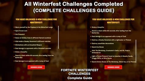 Fortnite All Winterfest Challenges Guide All Winterfest Challenges
