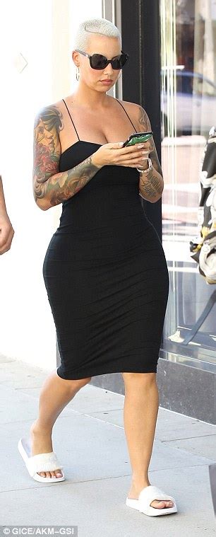 Amber Rose Shows Off Her Curves In Clingy Lbd While Out With Mom