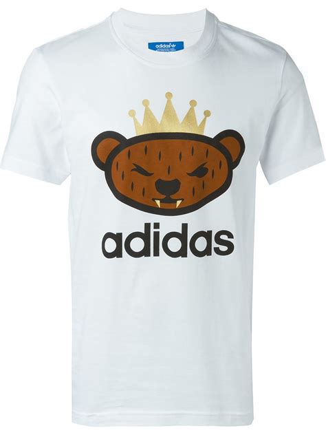 Buy online today, delivered to your door. adidas Originals By Nigo Printed Cotton T-shirt in White ...