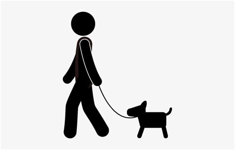 Download Then We Just Do It Stick Man Walking Dog Transparent Png