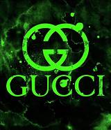 The gucci logo is often displayed in gold, a nod to the gucci brand's luxury and extravagance. Gucci Logo Green 1 Digital Art by Del Art