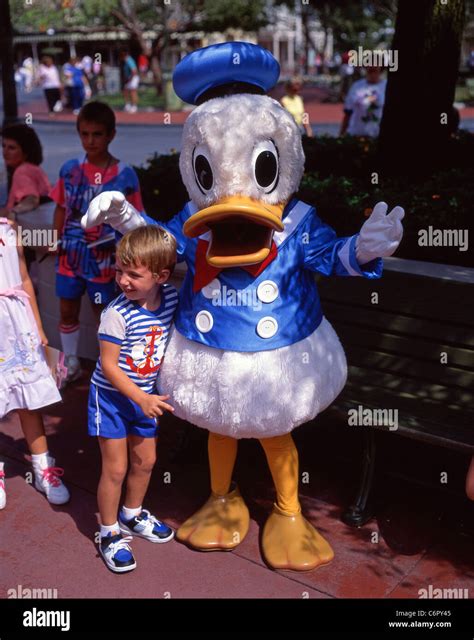 Child With Donald Duck Character Walt Disney World Orlando Florida