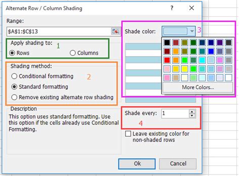 How To Automatically Color Alternating Rowscolumns In Excel