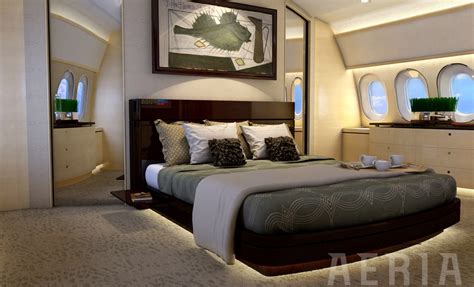 Luxury bedroom for one inside a private jet : Aeria Luxury Interiors a new name in Aircraft Completion ...