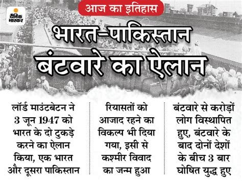Today History 3 June Aaj Ka Itihas India And World Update Mountbatten And The Partition Of