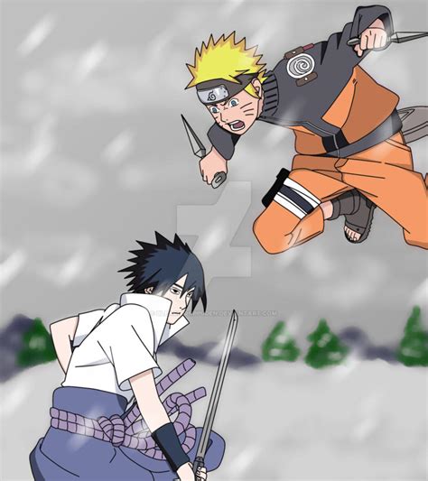 Naruto Vs Sasuke Colored By Bleachshippuden On Deviantart