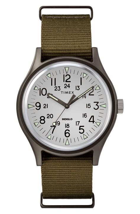Timex Synthetic Timex Mk1 Nylon Strap Watch In Metallic Lyst