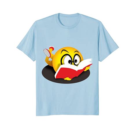 Nerdy Reading Emoji Funny T Shirt Cute Book Lover T Funny Shirts