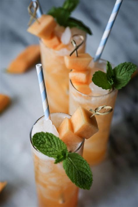 Cantaloupe Cocktails — Probably This Cantaloupe Cocktail Yummy Drinks Delicious Cocktails