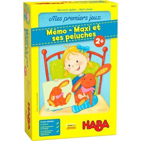 Mes Premiers Jeux Memo Maxi Et Ses Peluches Haba Jeux De Société Ludipassion Jeux De