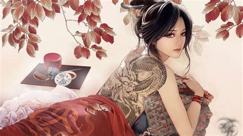 Free Download Tattooed Anime Girl Wallpapers 1920x1200 622115