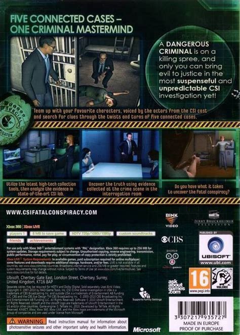 Csi Crime Scene Investigation Fatal Conspiracy Xbox 360 Skroutzgr