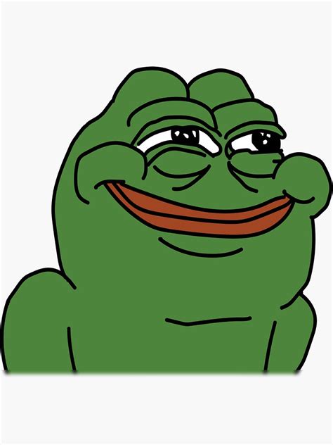 Happy Pepe Sticker By Scringybungus Redbubble