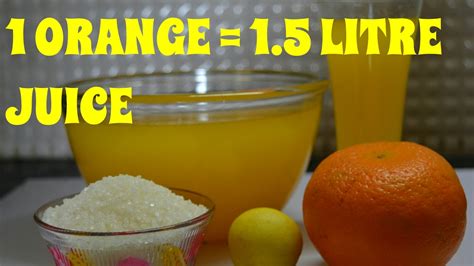 How To Make Orange Juice Homemade Orange Juice Orange Juice Recipe At Home Youtube